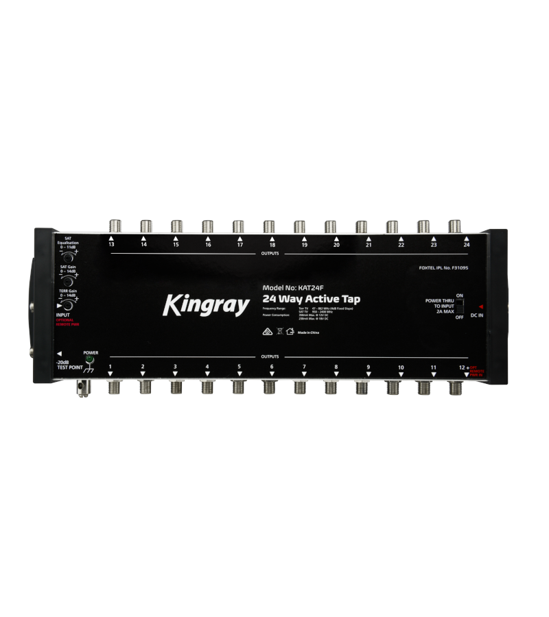 Kingray KAT24F 24 Way ACTIVE TAP 47-2400MHz (FOXTEL Stacker Approved)