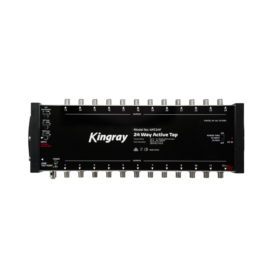 Kingray KAT24F 24 Way ACTIVE TAP 47-2400MHz (FOXTEL Stacker Approved)