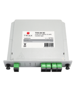 TRIAX 307904 TOS 04 SC, Optical 1:4 Way PLC Splitter SC/APC, 1U Modular Cassette Insertion Loss -7.1dBm