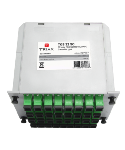 TRIAX 307907 TOS 32 SC, Optical 1:32 Way PLC Splitter SC/APC, 4U Modular Cassette Insertion Loss -17dBm