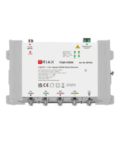 TRIAX 307922 TOQR-CWDM Optical Receiver, Single OS1 via SC/APC to 4x SAT + 1x Terr F-type OUT