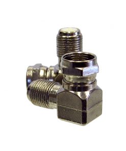 Adaptor: F-Type Socket (Female) to Right Angle F-Type Plug (Male)