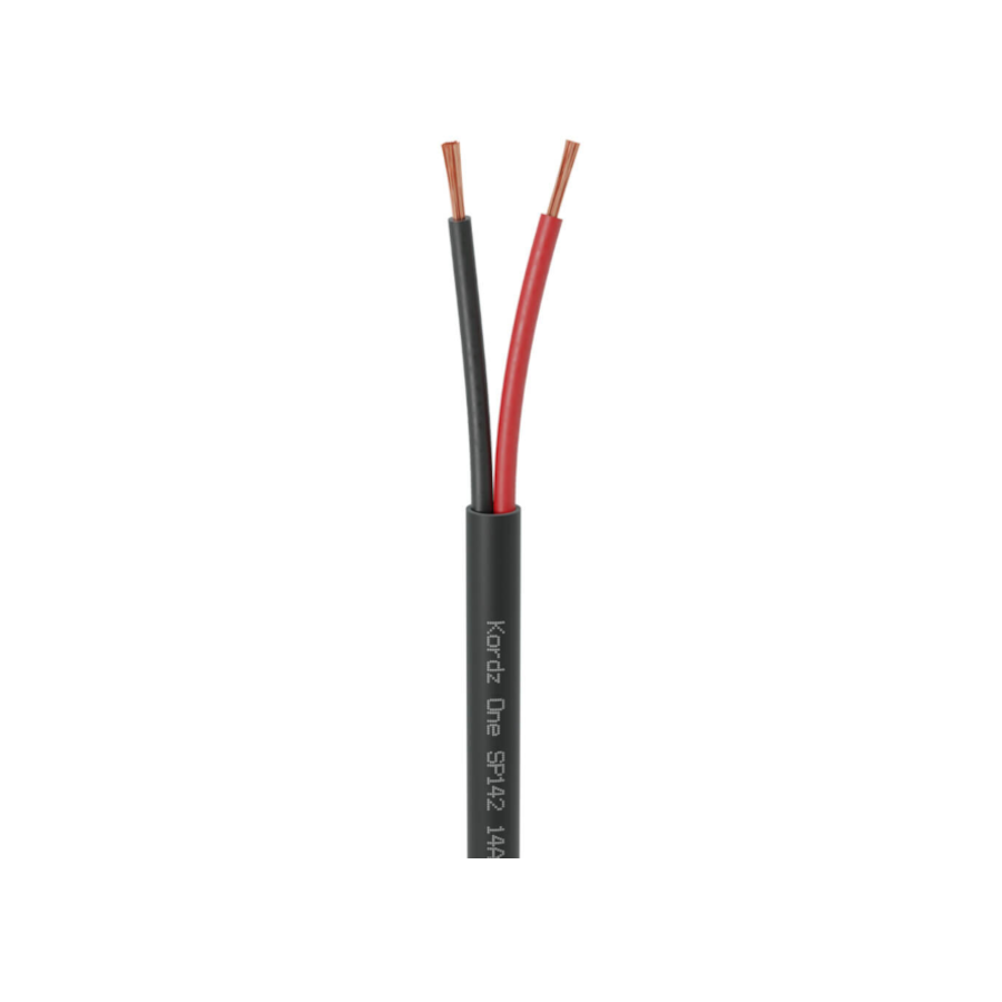 KORDZ ONE K12202 - 12AWG 2 Core Bulk Speaker Cable - LSZH - PVC Free - Black - 152.5m Box