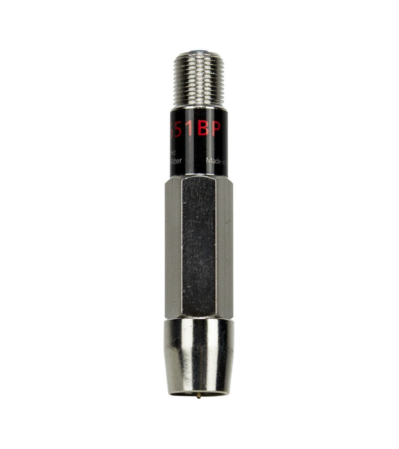 Band Pass Inline (F-Type M-F) Channel Filter - Block E - Ch 46-51 (652MHz~694MHz)