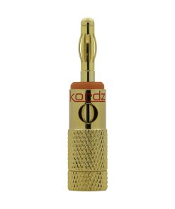 KORDZ “AUDIO” Series: BANANA Plug (Red ID) Side Entry, 24ct gold plated body