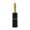 KORDZ “AUDIO” Series: BANANA Plug (Black ID) Rear Entry Plastic Shell, 24ct gold plated body