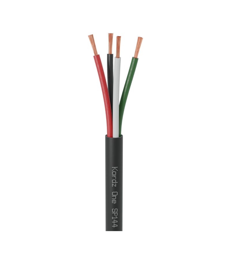KORDZ K11902 Speaker Cable – 4 Core (14AWG x 4), Black, 152m