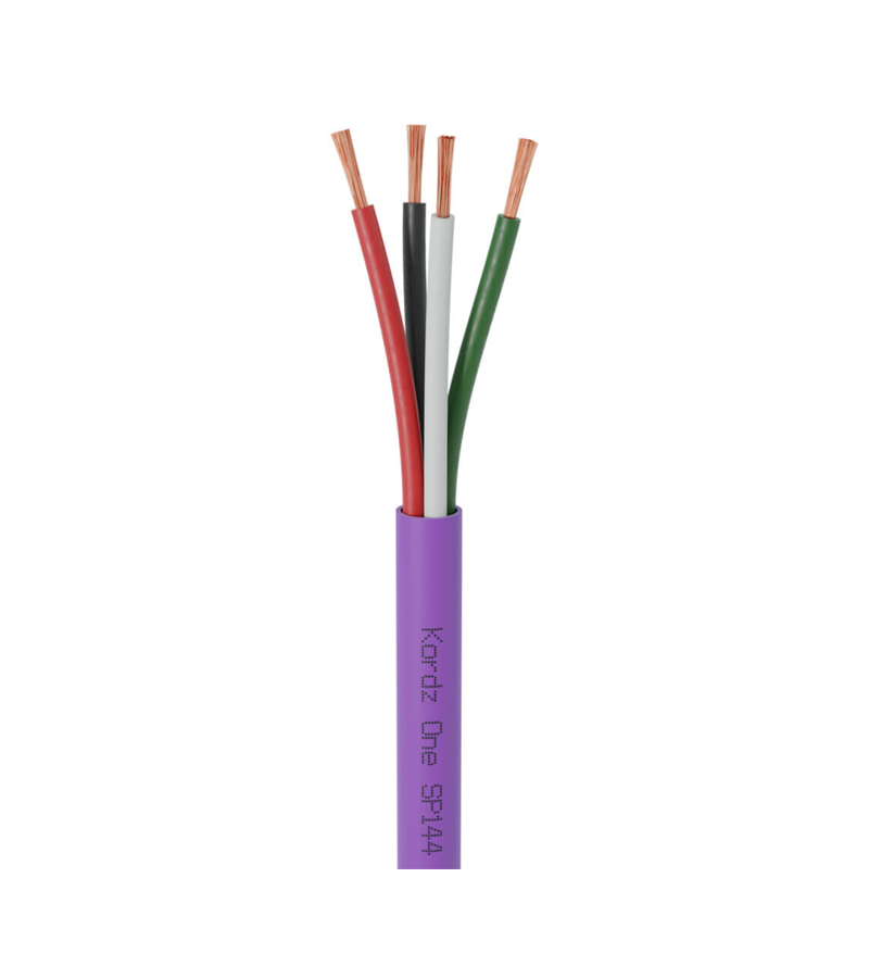 KORDZ K11902 Speaker Cable – 4 Core (14AWG x 4), Purple, 152m