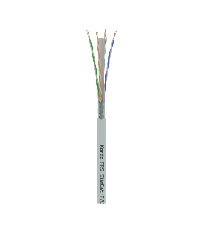 KORDZ K34202 PRS SlimCat - CAT6A 28AWG F/UTP Slim Bulk Network Cable - LSZH - PVC Free - 305.0m Box- White