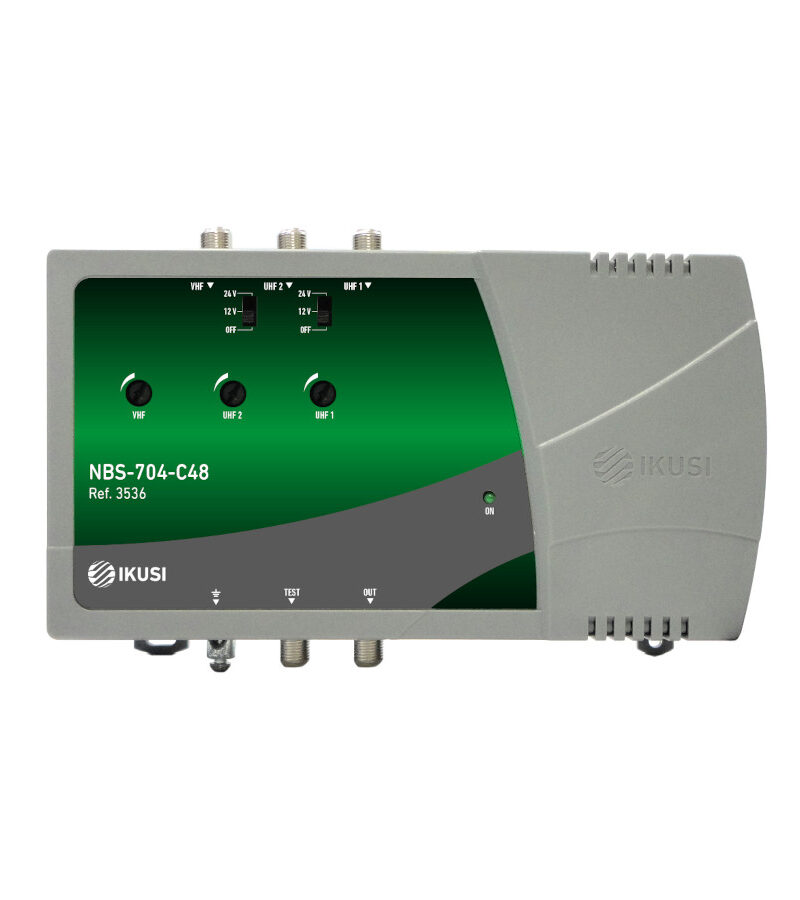 IKUSI by FAGOR 3536 NBS 700 Series: NBS-704-C48 Multi Input BB AMP VHF BIII/DAB - 2xUHF