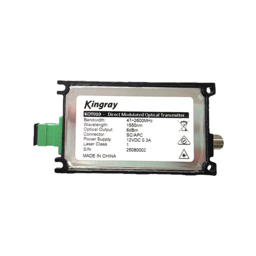 Kingray KOT010 Optical Laser Transmitter 47-2600MHz, 1550nm 4mW/ 6dBm Desk/ Wall/ Shelf Mounting - Image 2