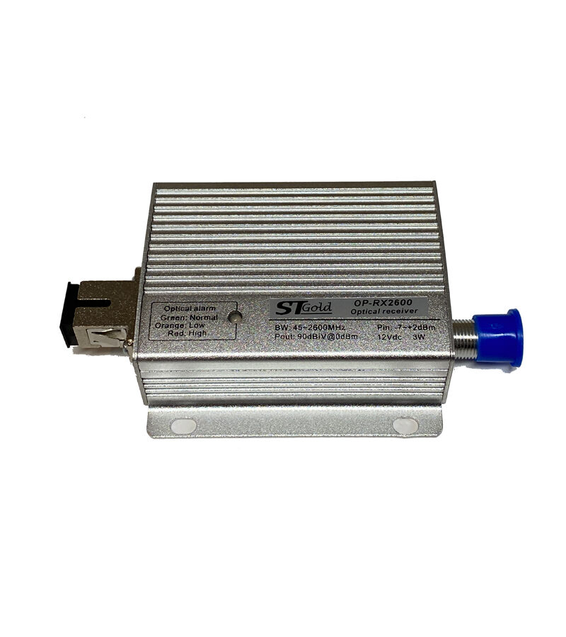 STGold OP-RX2600 Optical Receiver: 45~2600MHZ, 1260~1620nm, +2~-14dBm, RF Out 90dB@0dBm, SC/APC
