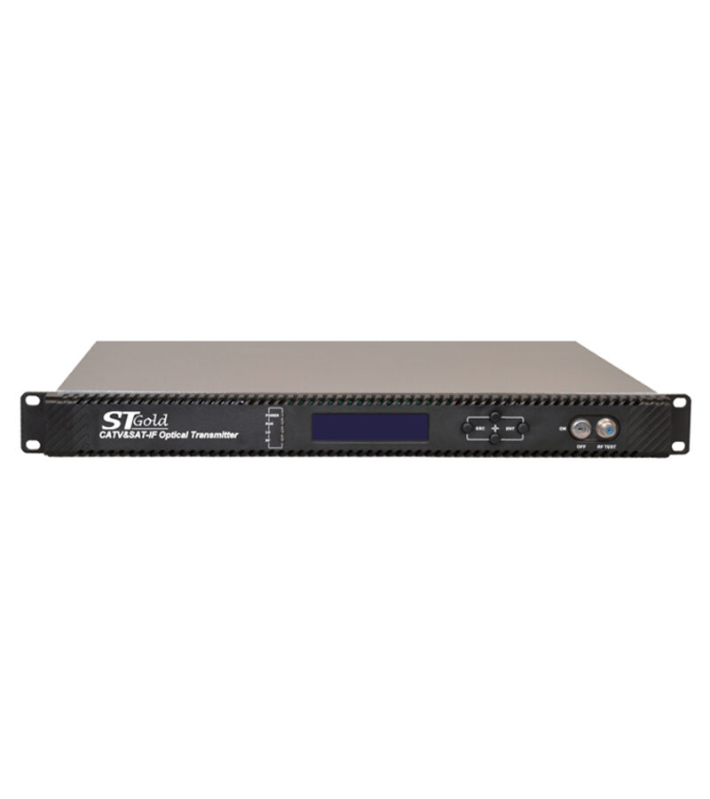 STGold Optical Transmitter: 1550nm, 4mW, SC/APC, TV 45-862MHz + SAT 950-2600MHz, 1RU