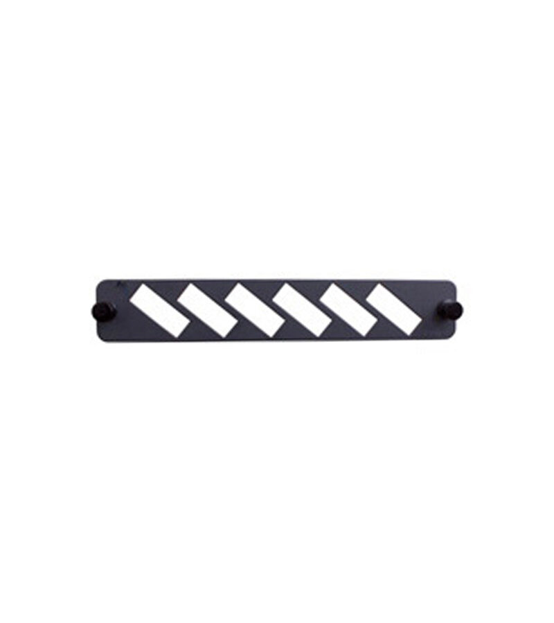 FOBOT Enclosure Accessory – Flat Coupler Mount Panel - 6 Angled Port SC Duplex
