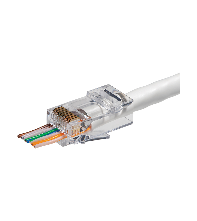 KORDZ P1R45M-C6XU-CL - ONE Series RJ45 CAT6 Push Through Connector - 100 Pack