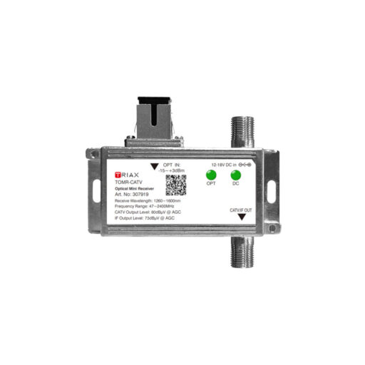 TRIAX 307919 TOMR-CATV Optical MINI Receiver, SC/APC, Output CATV47-862 + SAT 950-2400