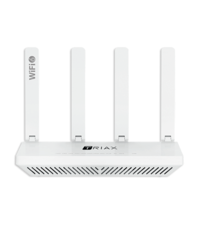 TRIAX 308704 TONT-4600A Optical Network Terminal with 1-XPON + 4-RJ45 LAN + 1-USB3.0 & Wi-Fi6