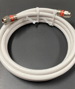 RG6 2.0M Tri-Shield Coax WHITE fitted with F-Type FOXTEL Connectors (pre-made)