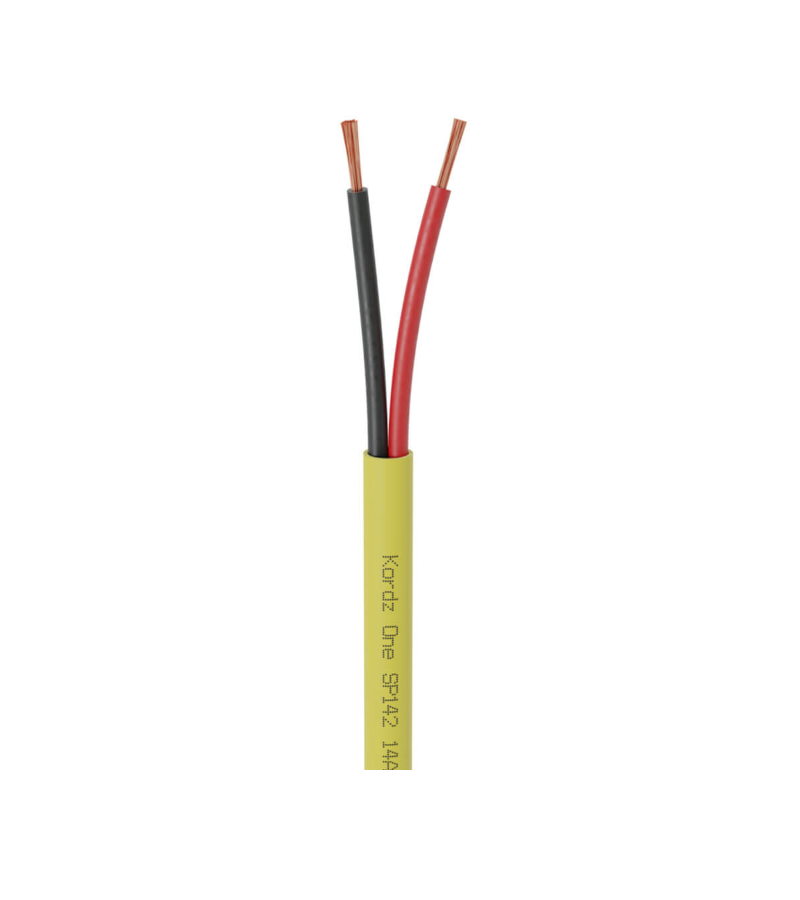 KORDZ K12202 - Speaker Cable - 12AWG 2 Core - LSZH - PVC Free - Yellow- 152.5m Box
