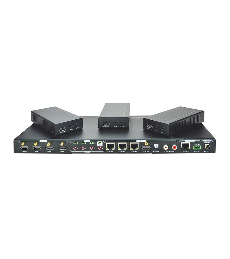 TRIAX HMX 431 HDBaseT 4K UHD 4 Source, 1xHDMI 3xHDBaseT, Matrix Kit