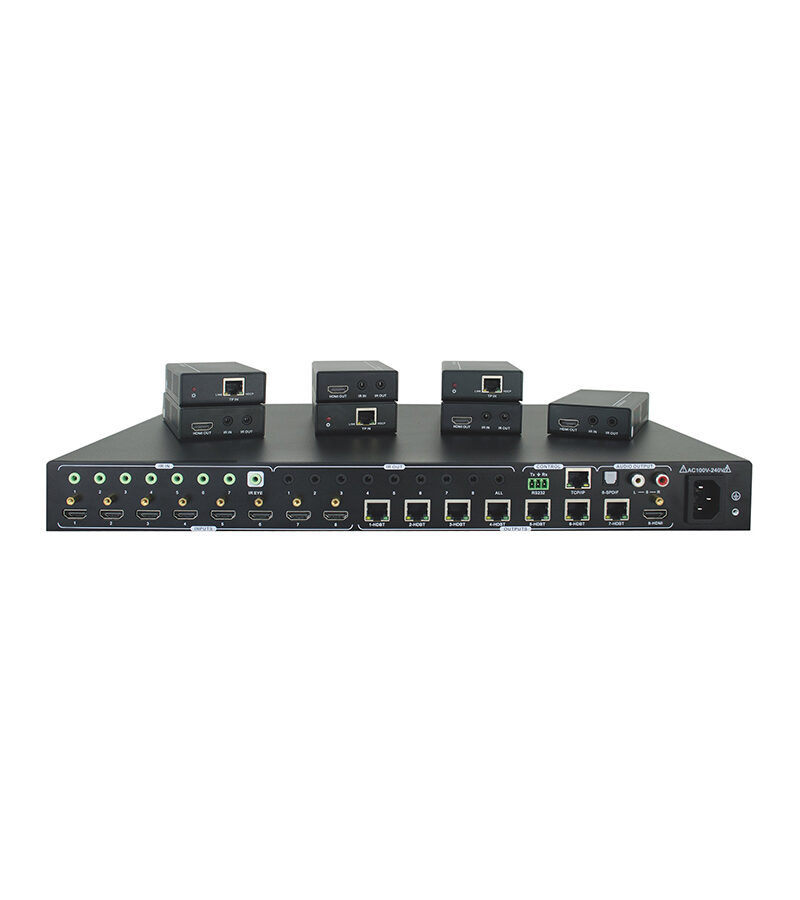 TRIAX HMX 871 HDBaseT 4K UHD 8 Source, 1xHDMI & 7xHDBaseT Baluns, Matrix Kit