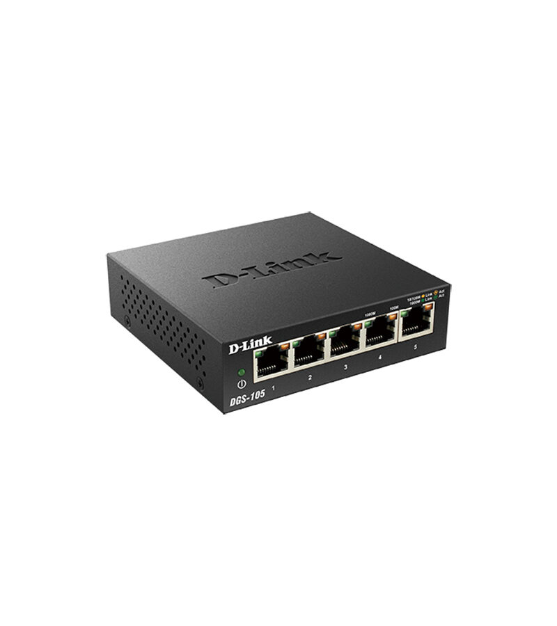 D-Link DGS-105 5-Port Gigabit Desktop Switch (Metal Housing)
