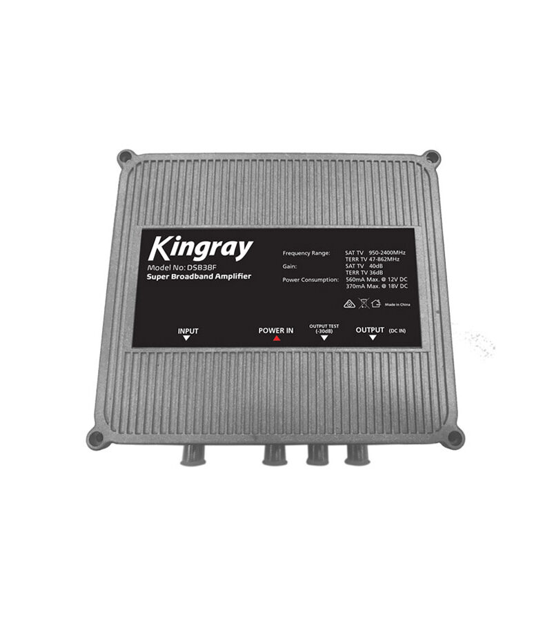 Kingray DSB38F Distribution Amplifier, Gain 36dB FTA / 41dB SAT 47-2400MHz