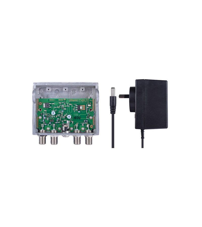 Kingray DW32 Distribution Amplifier, 32dB Gain, 1or2 IN 44-230/520-860MHz