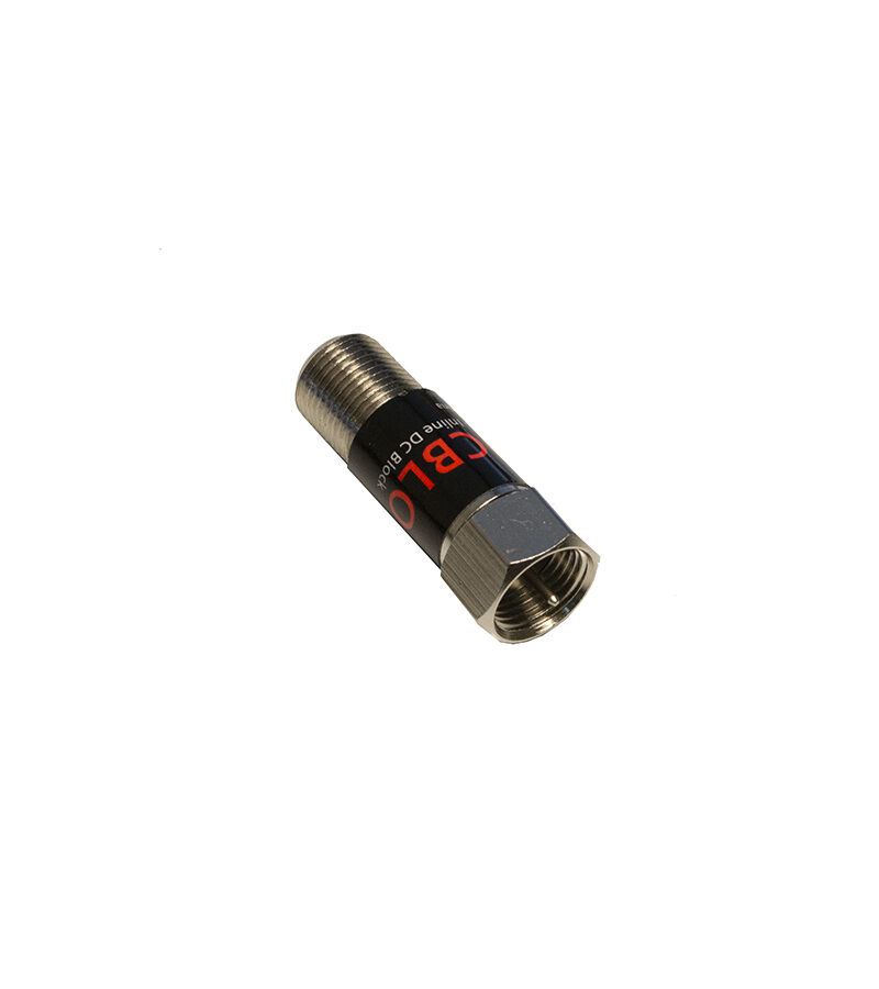 Kingray KDCBlock Adaptor: DC Blocker Isolator F-Type Socket (Female) to F-Type Plug (Male)