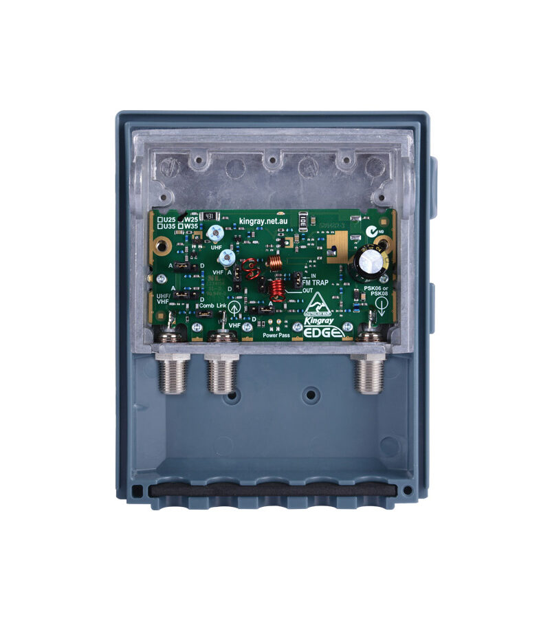Kingray MHW EDGE Series VHF & UHF Masthead Amplifier with Fully Shielded Housing