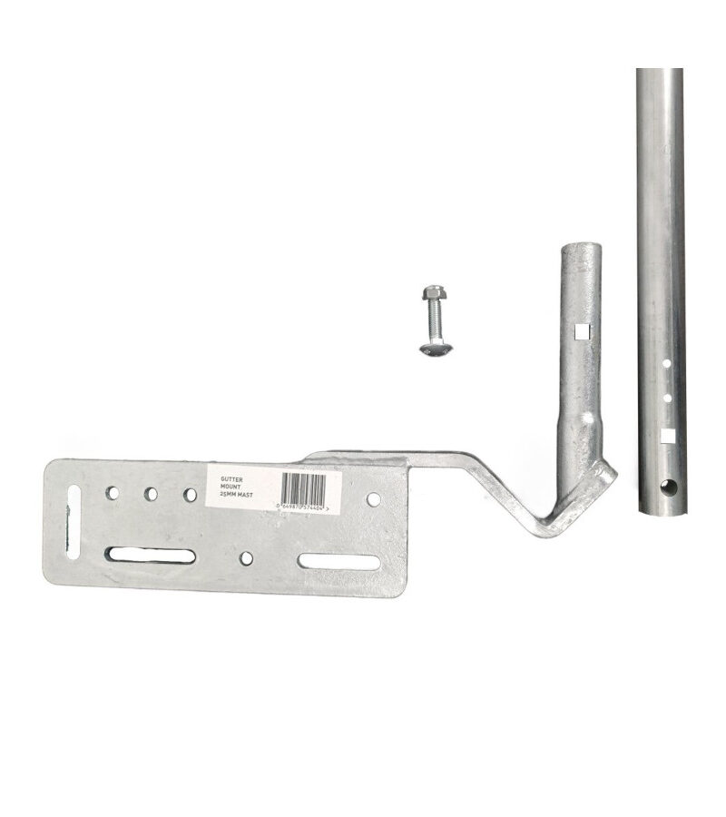 Single Leg Antenna Gutter Mount 2 Piece Including 1.2M Mast