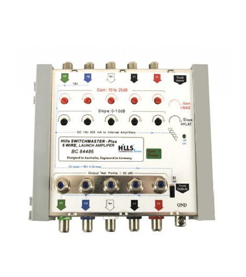 Hills Commercial Series 5-Wire Launch Amplifier FOXTEL Approved
