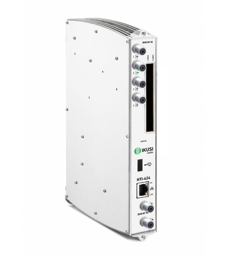 IKUSI by FAGOR 3863 HTI-424 High Density 4x Multi Std Tuner INPUT to 4x Agile DVB-T Output with 2CI & IPTV