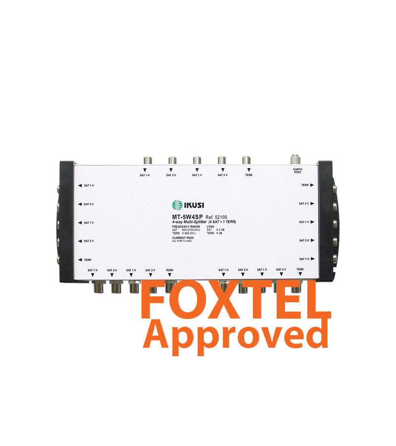 IKUSI MT-5W4SP 5-Wire Distribution System 4x SAT / 1x TER 4 Way Splitter of all 5 Lines