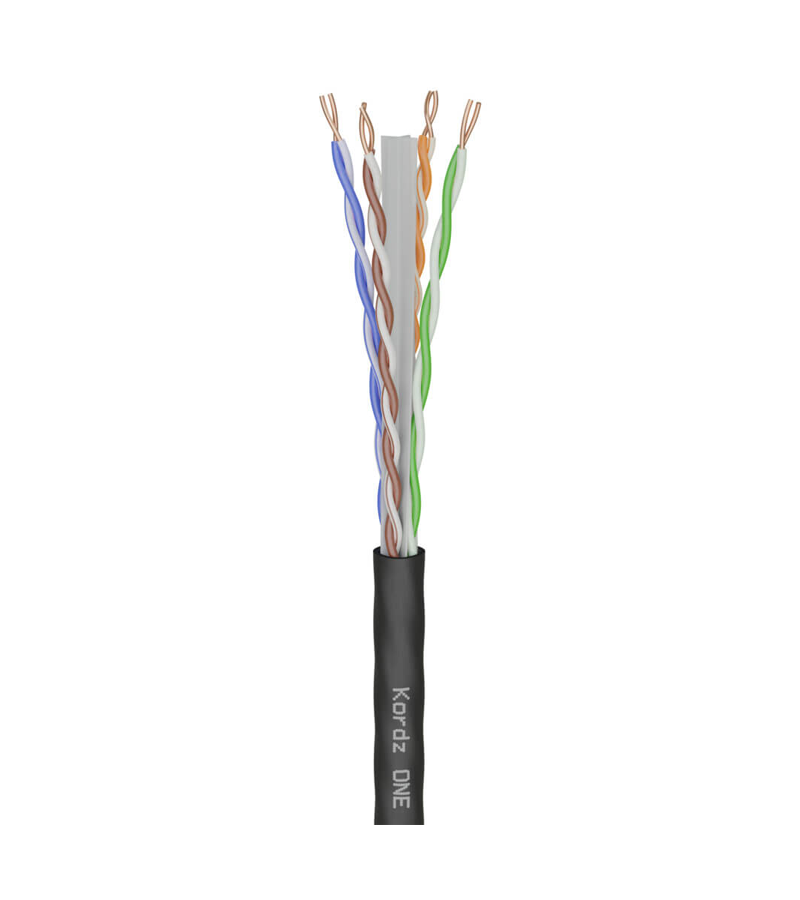 KORDZ ONE K13002 - CAT6 U/UTP Network Cable - LSZH - Black - 305m