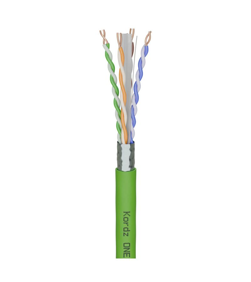 KORDZ ONE K13602 - CAT6A F/UTP Network Cable - LSZH - Green - 305m