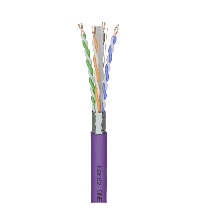 KORDZ ONE K13602 - CAT6A F/UTP Network Cable - LSZH - Purple - 305m