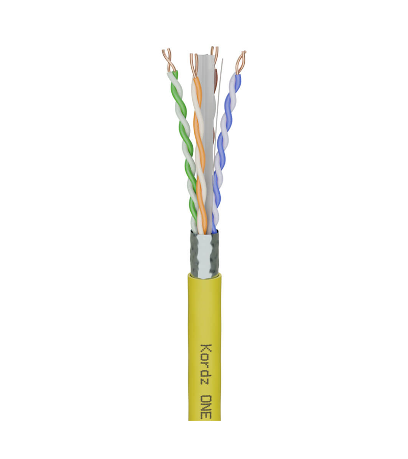KORDZ ONE K13602 - CAT6A F/UTP Network Cable - LSZH - Yellow - 305m