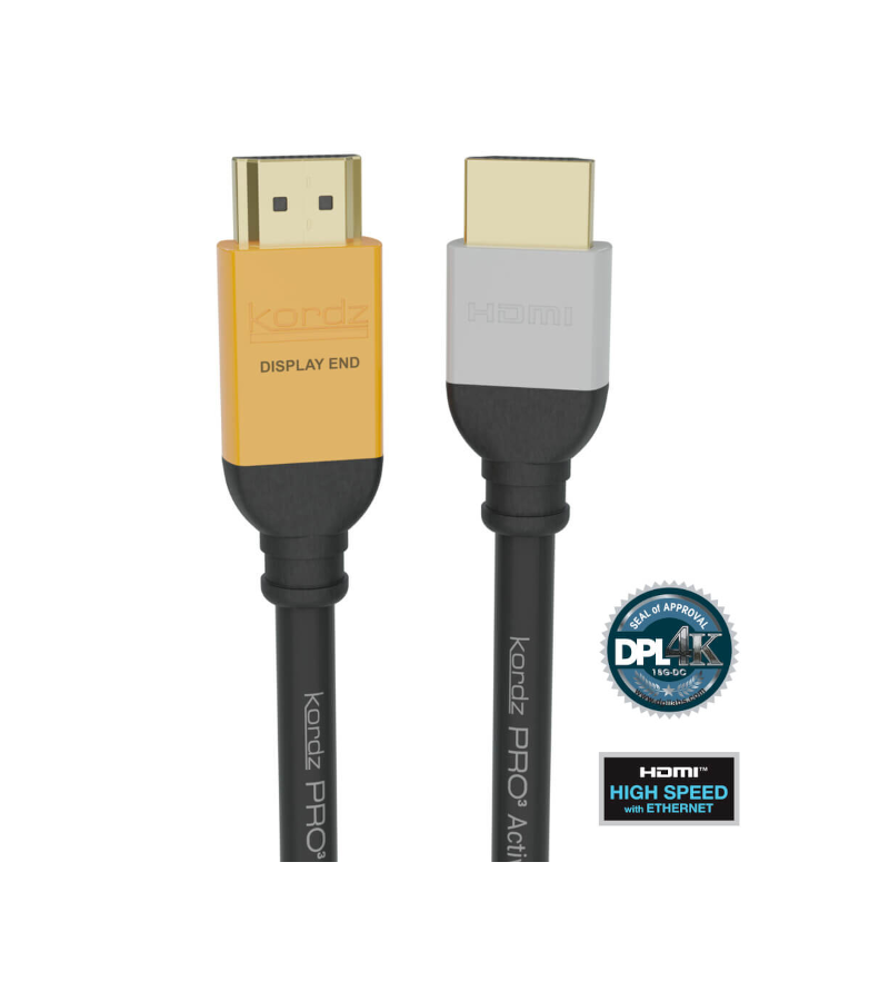 KORDZ PRO3 Series - 18Gbps 4K Active Copper High Speed HDMI Cable - 7.5-12.5m