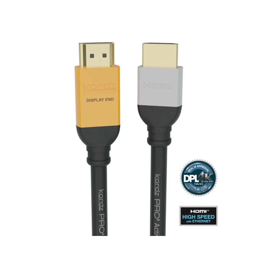 KORDZ PRO3 Series - 18Gbps 4K Active Copper High Speed HDMI Cable - 7.5-12.5m