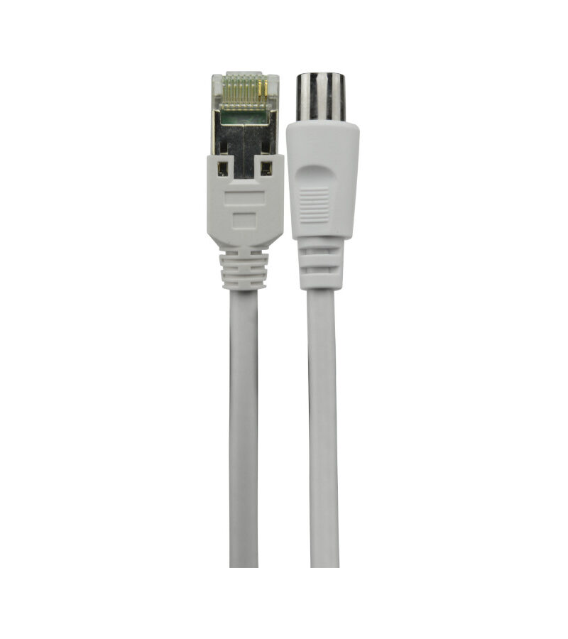 Kingray KLE02 CATTV (CAT01) PASSIVE Balun / Fly lead (8P8C/RJ45 to PAL Male) 100 Ohm to 75 Ohm, 2 Meter