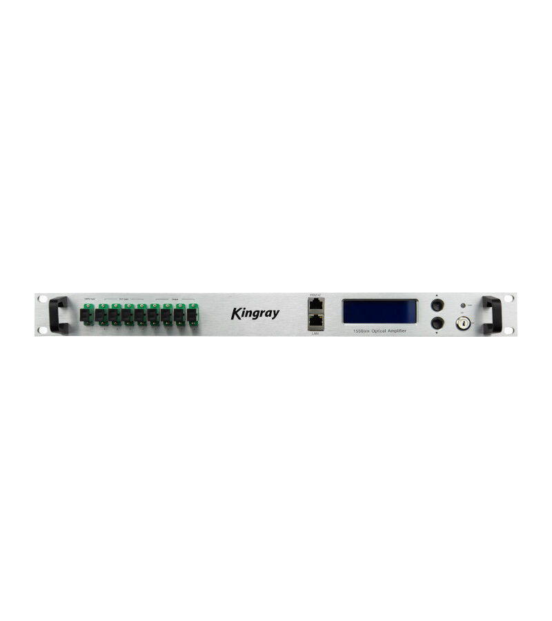 Kingray KOA4PX-15 EDFA Optical Fibre Amplifier: 4 Port 1550nm +15.5dBm with built in CWDM OLT Pass Wavelength: 1270/1310/1490/1577nm (GPON & XGS-PON), Dual PSU, 19”1RU