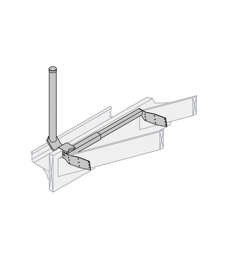 Bracket SAT: Ezy HD 600mm Gutter Mount to suit Offset Antenna 65-90cm