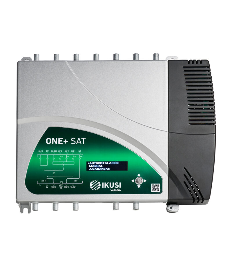 IKUSI by FAGOR ONE+SAT 2864 Programmable Digital Headend Amplifier with 5 RF Inputs + SAT