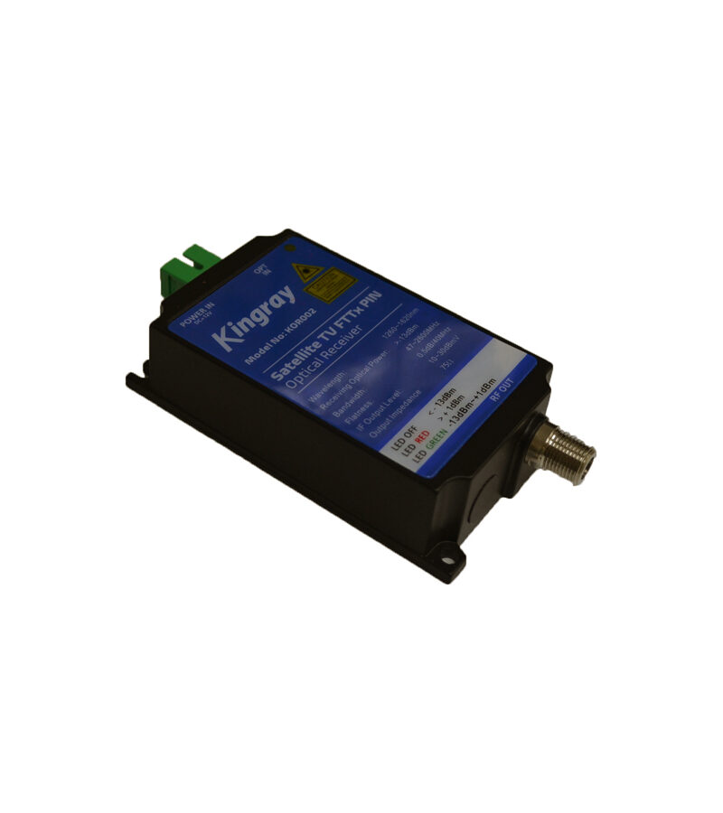 Kingray KOR002 Optical Fibre Receiver 1260~ 1620nm, 47~2400MHz, +1~-13dBm, SC/APC, F-type Output