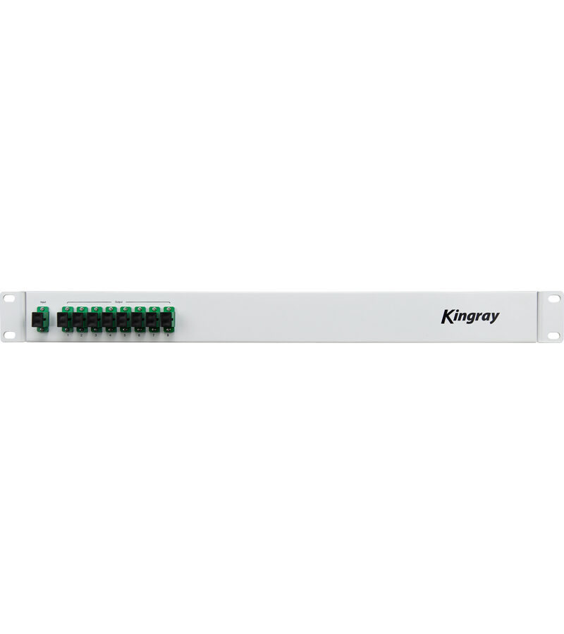 Kingray KPLC108 Optical PLC Splitter - 8 Way, SC-APC, 1RU 19” Rack Mount  Insertion Loss: 10.7dB