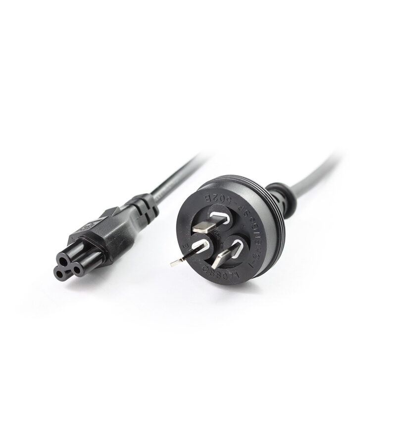 Power Lead: 3pin AU wall plug to IEC C5 connector (clover leaf) 1.8M