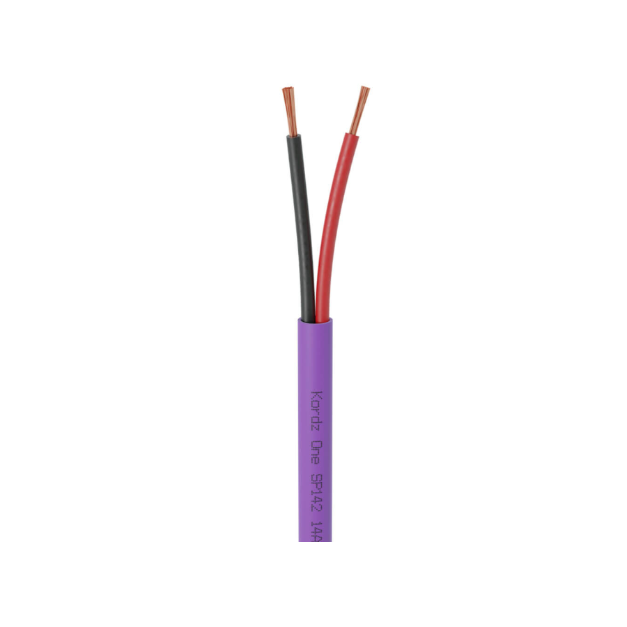 KORDZ ONE K12202 - 12AWG 2 Core Bulk Speaker Cable - LSZH - PVC Free - Purple - 152.5m Box