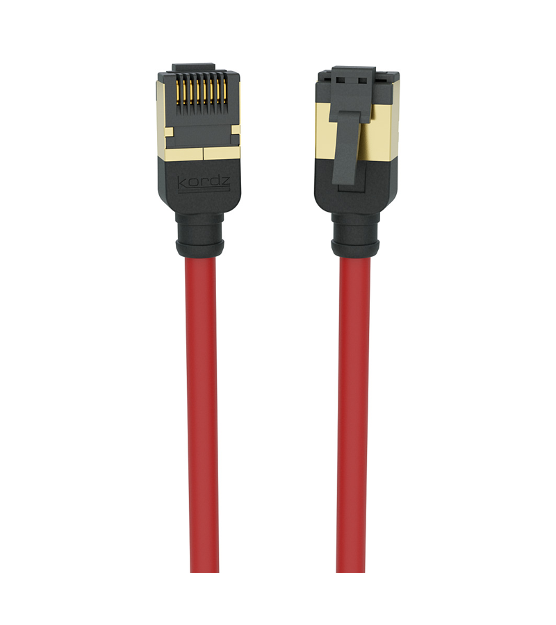 KORDZ K33946 PRS Series - CAT6A Slim Profile Network Patch Cable - 0.15M-5M - Red