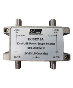 Twin LNB Power Injector V-13VDC & H-18VDC F-type + Power Supply Plug Pack